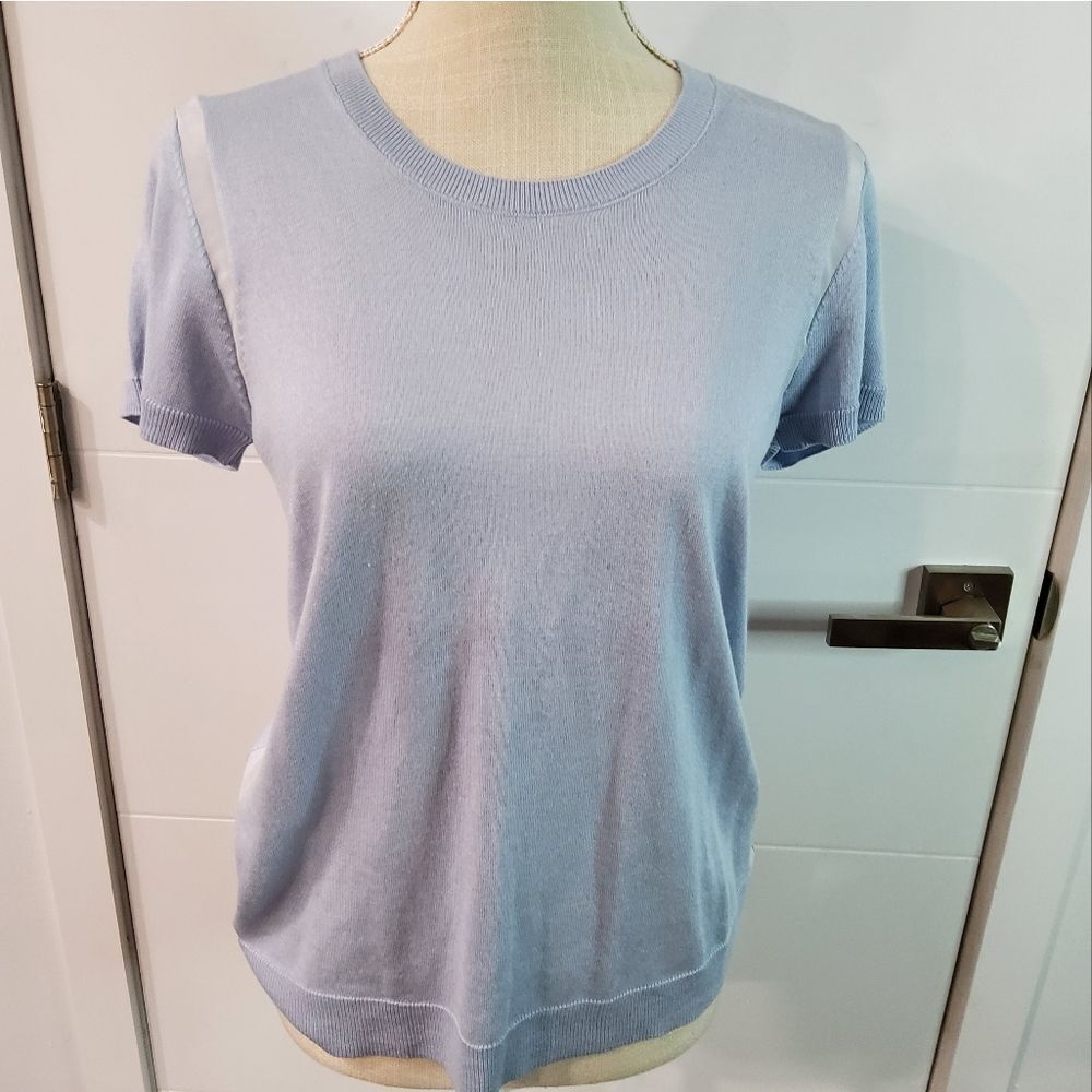 ecru Cashmere Silk Short Sleeve Size M